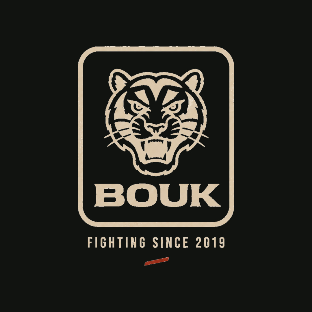 Logo da marca brasileira de streetwear BOUK com tigre