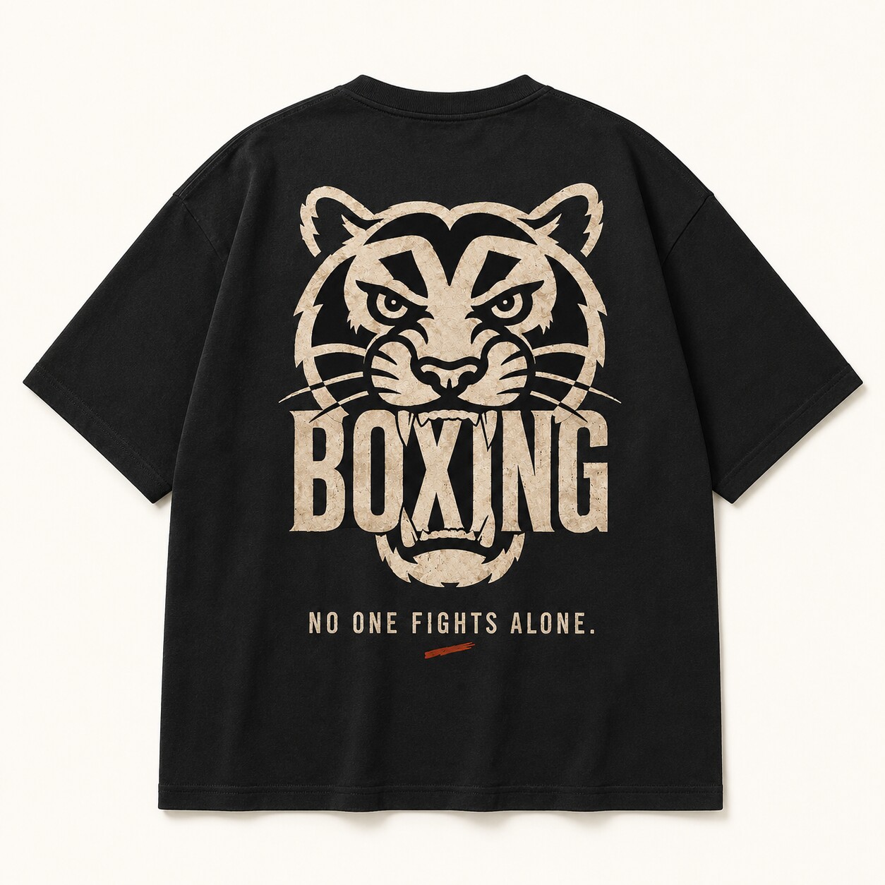 Camiseta BOUK Boxing — costas com estampa de tigre