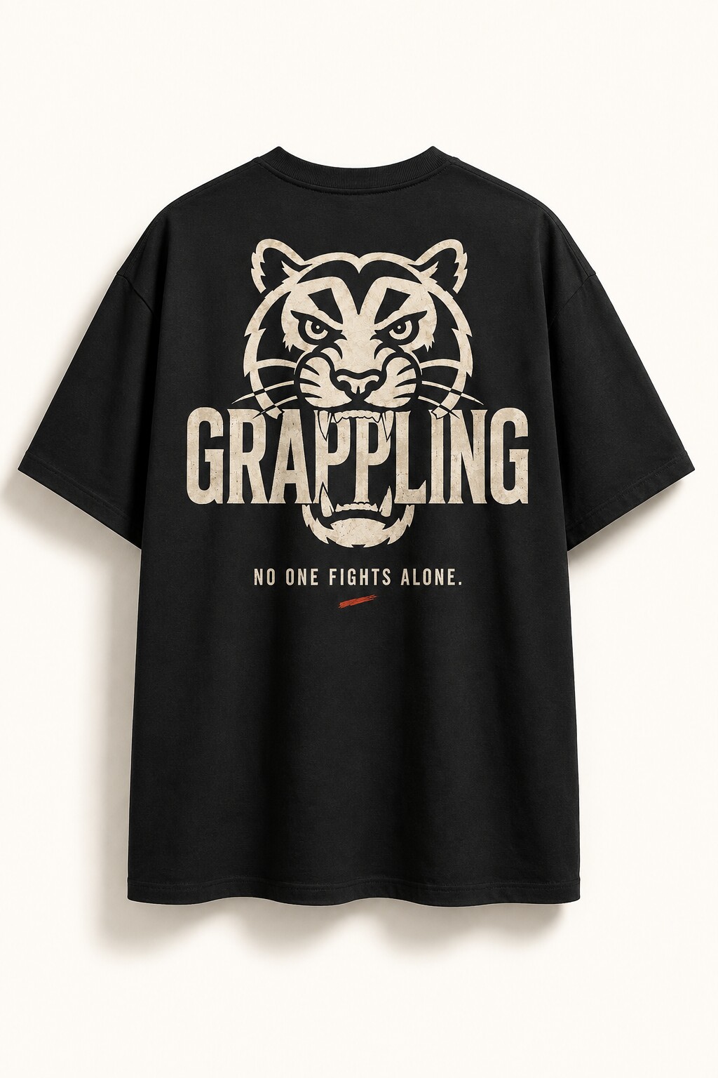 Camiseta BOUK Grappling — costas com estampa de tigre